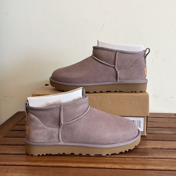 UGG Classic Ultra Mini Booties Sugarplum USA Women Size 11/UK 9/EU 42 - Picture 3 of 13